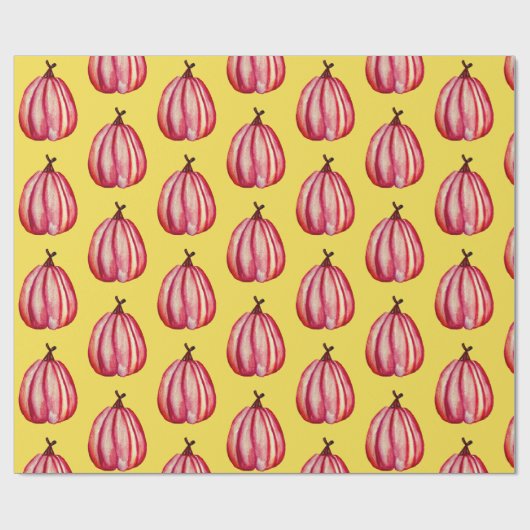 Rotes Squash-Zeichnend Wrapping-Papier Geschenkpapier (Flach)