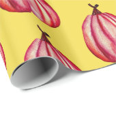 Rotes Squash-Zeichnend Wrapping-Papier Geschenkpapier (Rolleneckpunkt)