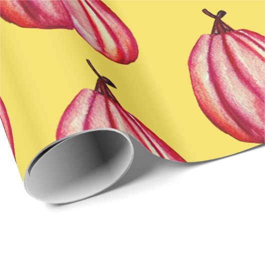 Rotes Squash-Zeichnend Wrapping-Papier Geschenkpapier (Rolleneckpunkt)