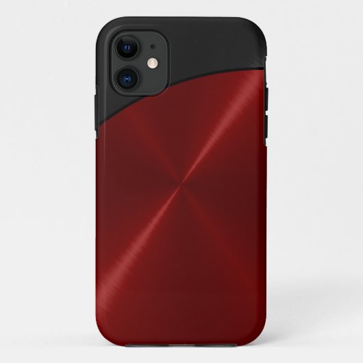 Rotes Stahlmetall Case-Mate iPhone Hülle (Rückseite)