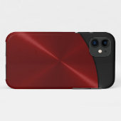 Rotes Stahlmetall Case-Mate iPhone Hülle (Rückseite (Horizontal))