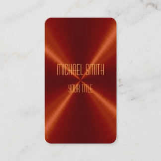 Rotes Stahlmetall Visitenkarte