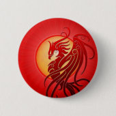Rotes Stammes- Phoenix Button (Vorderseite)