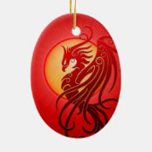 Rotes Stammes- Phoenix Keramikornament (Hinten)
