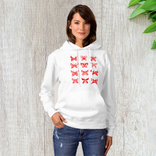 Rotes Stammes-Schmetterlings-Ornament Hoodie