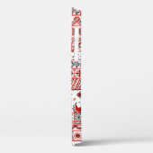 Rotes Stammesmuster Case-Mate iPhone Hülle (Rückseite / Links)