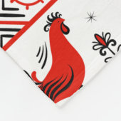 Rotes Stammesmuster Fleecedecke (Ecke)