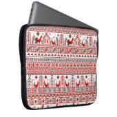 Rotes Stammesmuster Laptopschutzhülle (Vorne Rechts)