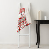 Rotes Stammesmuster Sherpadecke (Beispiel)