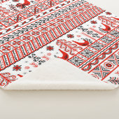 Rotes Stammesmuster Sherpadecke (3/4)