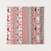 Rotes Stammesmuster Wandteppich (Vorderseite (Horizontal))