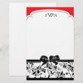 Rotes Stechpalmen-Briefpapier Briefpapier (Vorne/Hinten)