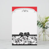 Rotes Stechpalmen-Briefpapier Briefpapier (Stehend Vorderseite)