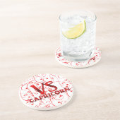 Rotes Steinbock-Horoskop-Symbol Getränkeuntersetzer (Seite)