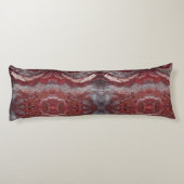 Rotes Steindesign Seitenschläferkissen (Rückseite)