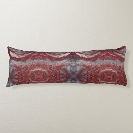 Rotes Steindesign Seitenschläferkissen (Vorderseite)