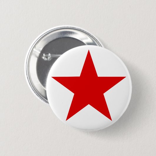 Rotes Stern ★ Button (Vorne & Hinten)