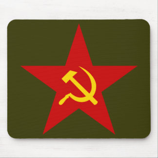 Rotes Stern (Hammer u. Sichel) mousepad