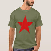 Rotes Stern ★ kommunistischer sozialistischer T-Shirt (Vorderseite)