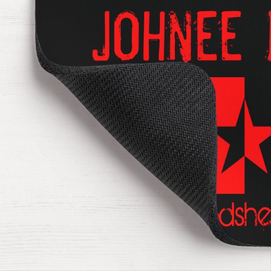 Rotes Stern-Schwarzes Mousepad (Ecke)