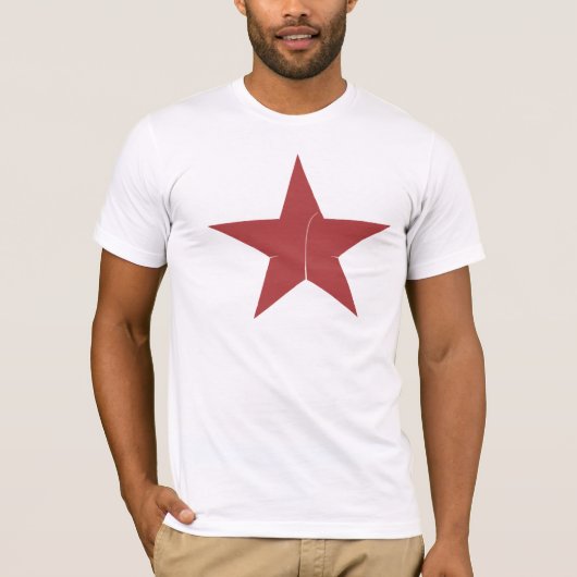 Rotes Stern-Shirt T-Shirt (Vorderseite)