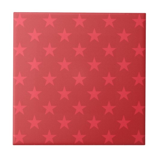 Rotes Sternenmuster Fliese (Vorderseite)