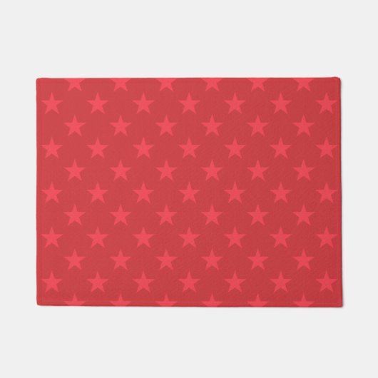 Rotes Sternenmuster Fußmatte (Vorderseite)
