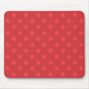 Rotes Sternenmuster Mousepad