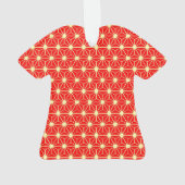 rotes Sternmuster mit gelber Linie Ornament (Rückseite)