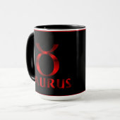 Rotes Stier-Horoskop-Symbol Tasse (Vorderseite Links)