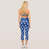 Rotes Stitching Capri Leggings (Rückseite)