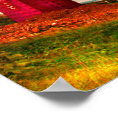 Rotes Straßengewächshaus Poster (Ecke)