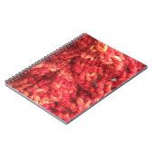 Rotes strickendes Notizbuch Notizblock (Linke Seite)