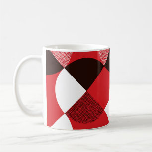 Rotes strukturiertes diagonales dynamisches Muster Kaffeetasse