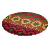 Rotes Südwestmuster - Western abstrakte Kunst Schneidebrett (Ecke)