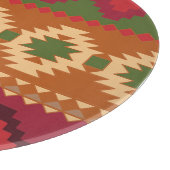 Rotes Südwestmuster - Western abstrakte Kunst Schneidebrett (Ecke)