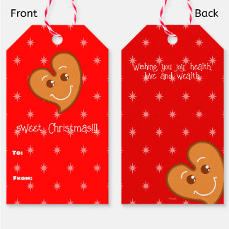 Rotes süßes Weihnachts-Pfefferherz - Benutzerdefin Geschenkanhänger