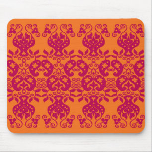 Rotes Swirls&Paisley dekoratives Muster mousepad