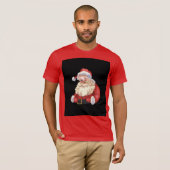 Rotes T-Shirt mit Weihnachtsmann (Vorne ganz)