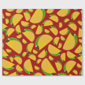 Rotes Tacomuster Geschenkpapier (Flach)