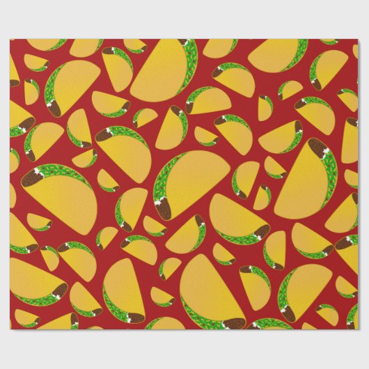 Rotes Tacomuster Geschenkpapier (Flach)