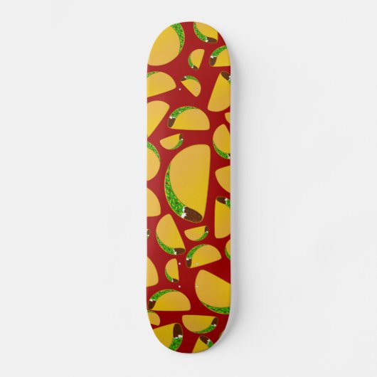 Rotes Tacomuster Skateboard (Vorderseite)
