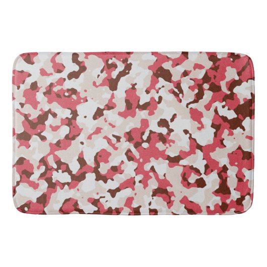 Rotes Tarnmuster Badematte (Vorderseite)