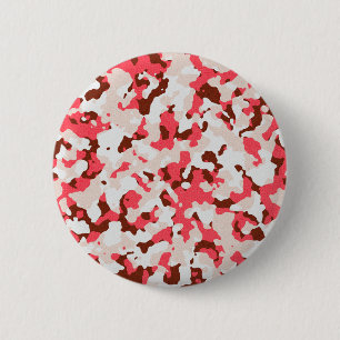 Rotes Tarnmuster Button