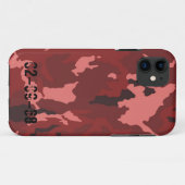Rotes Tarnmuster Case-Mate iPhone Hülle (Rückseite (Horizontal))