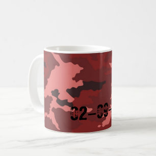 Rotes Tarnmuster Kaffeetasse