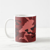 Rotes Tarnmuster Kaffeetasse (Links)