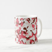 Rotes Tarnmuster Kaffeetasse (VorderseiteRechts)