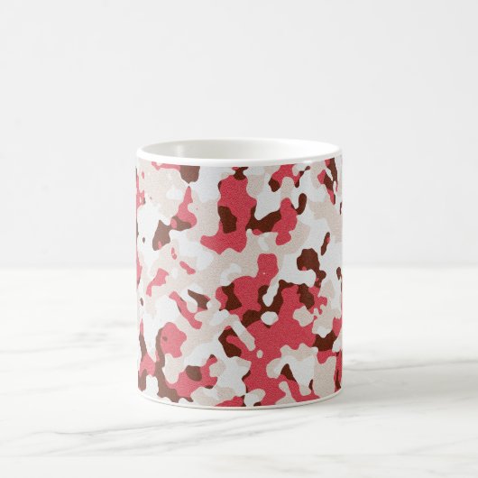 Rotes Tarnmuster Kaffeetasse (Mittel)