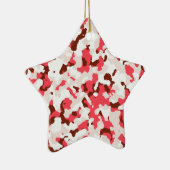 Rotes Tarnmuster Keramikornament (Rechts)